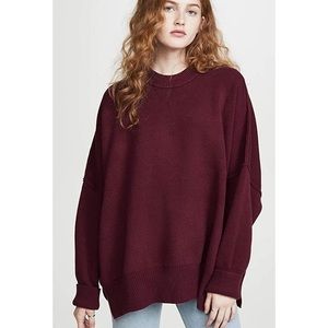 Free People 🍷 Easy Street Crew Neck Sweater